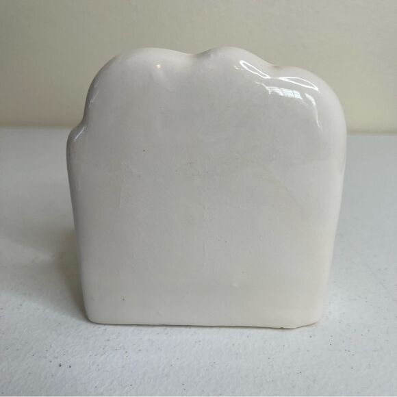 Vintage 1970s Mushroom Frogs Napkin Holder Mid Century Ceramic 4.5 Inch tall - Picture 6 of 16